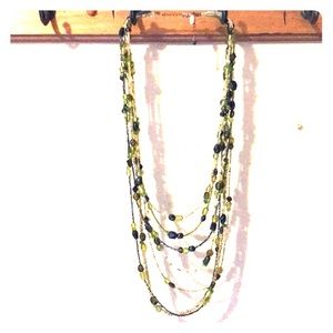 Green bead necklace